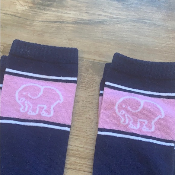 Ivory Ella navy & pink socks - Picture 2 of 2